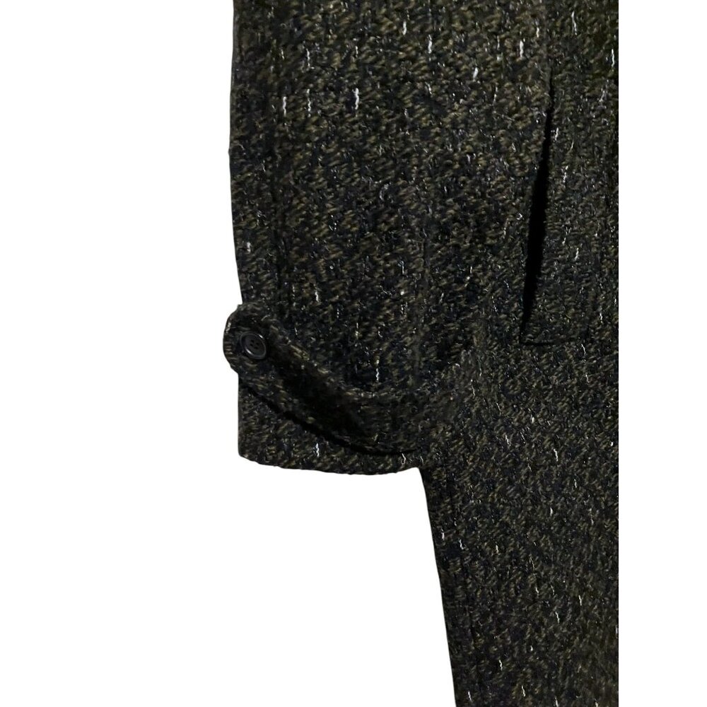 Vintage Falcone Tweed Overcoat 42 Coat Double Breasted USA Minimalist Capsule - Picture 4 of 14